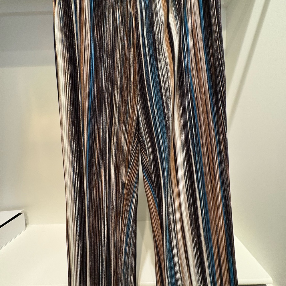 Chico's Travelers  Multicolor Striped Pants, Size 1